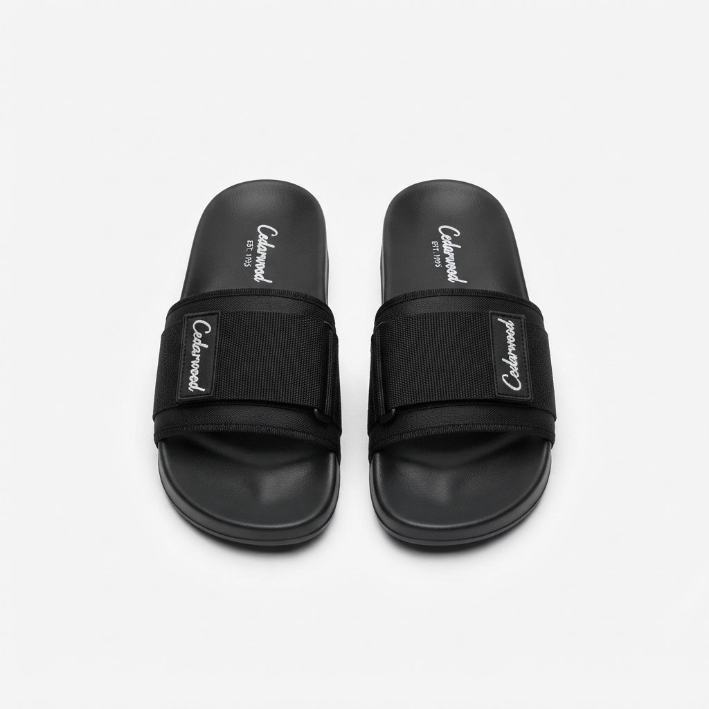 Premium Black Comfort Slides for Men
