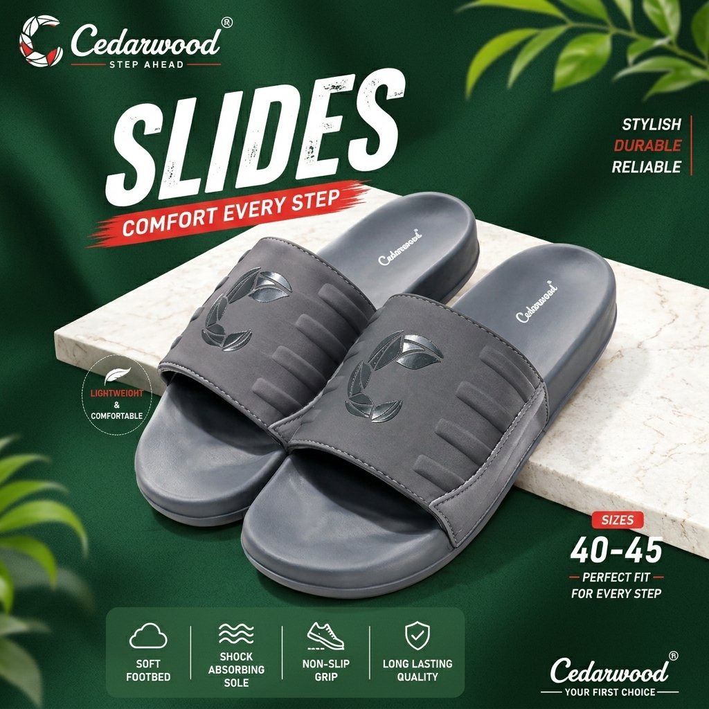 Cedarwood Everyday Comfort Slides