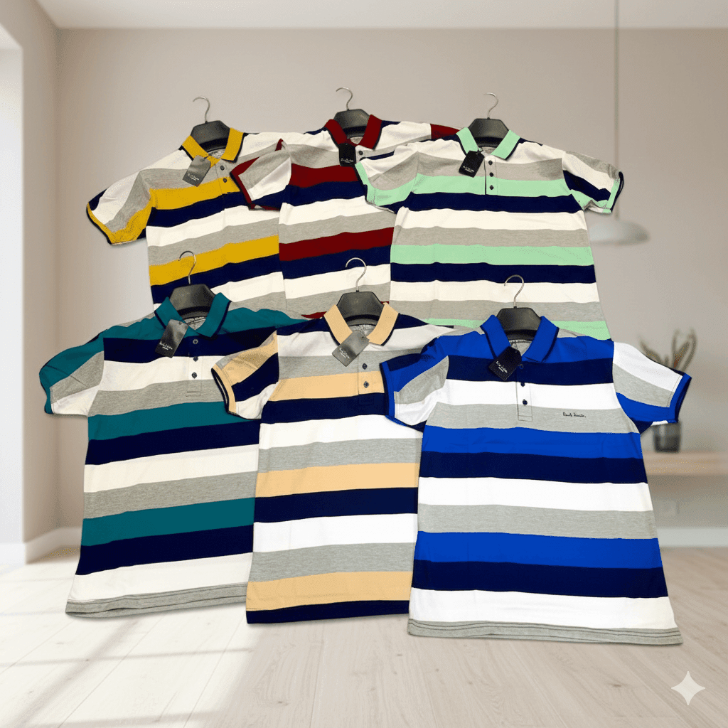 Men’s Striped Polo T-Shirt